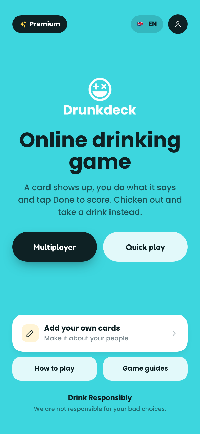 Choosing between multiplayer and quick play