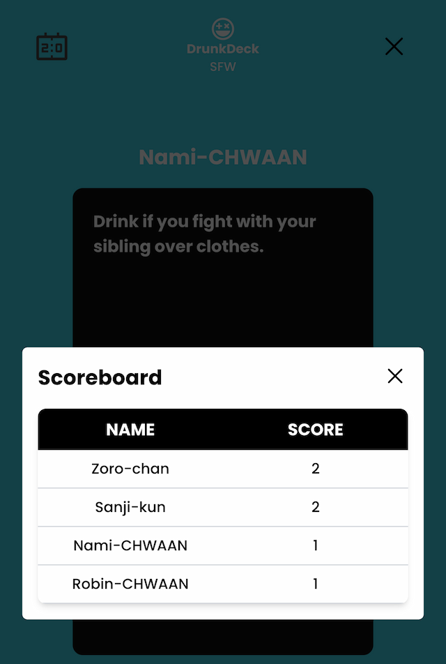 Drunkdeck | Online free drinking game